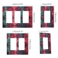 thumbnail image 2 of Yayeee Rocker Switch Wall Plate 3-Gang 6.5"x4.6" Home Decorative Outlet Cover, Vibrant Green Tartan Pattern, 2 of 6