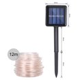 thumbnail image 2 of Luz de cadena de tubo solar de ahorro de energía 12M 100 Cuenta de lámpara 8 funciones Tubo Abanopi Cadena de luz, 2 of 7
