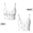 thumbnail image 5 of Fotbe Heart Rabbit Pattern Womens' Sports Bra Longline Wirefree Padded with Medium Support Sports Moisture-Wicking Workou Vest,Tank Top-Medium, 5 of 9
