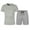 Gray, variant on Tracksuits for Men Set Crew Neck Short Sleeve T-Shirts Elastic Waisted Drawstring Short Pants Sets Man Solid Color Casual Running Fitness Sport Suits Men's Clothing Sets
