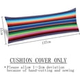thumbnail image 2 of Colorful Striped Body Pillow Cover Mexican Stripes Pattern Ethnic Traditional Rainbow Color Abstract Linen Long Pillow Case Protector with Zipper Decorative Large Pillowcases for Bedroom,Sofa 20"x54", 2 of 5
