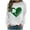 Sweatshirts-White, variant on Funny St Patrick's Day Sweatshirt Women Green Clover Graphic Raglan Long Sleeve Pullover Holiday Crew Neck Shenanigans Coordinator Shirt