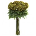 thumbnail image 1 of Hydrangea With Cylinder Silk Flower Arrangement - Green, 1 of 1