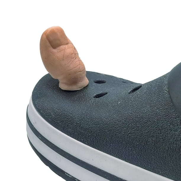 Peggybuy 1/5 Pcs Funny Toe Shoe Charms Set 3D Ugly Croc Toe Charms
