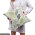 thumbnail image 5 of Abstract Sofa Upholstery Fabric by the Yard, Wavy Vertical Stripes Sketched Leaves and Tiny Flowers, Decorative Fabric for DIY and Home Accents, Green Grey by Ambesonne, 5 of 5