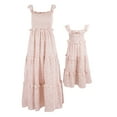 thumbnail image 1 of Gupgi Robes Maman et Moi Robe Assortie Mère Fille Robe Bohème Fille Sans Manches à Volants Imprimé Floral, 1 of 7