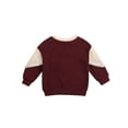 thumbnail image 3 of Seyurigaoka Toddler Color Block Sweaters Long Sleeve Patchwork Knitted Pullover, 3 of 6