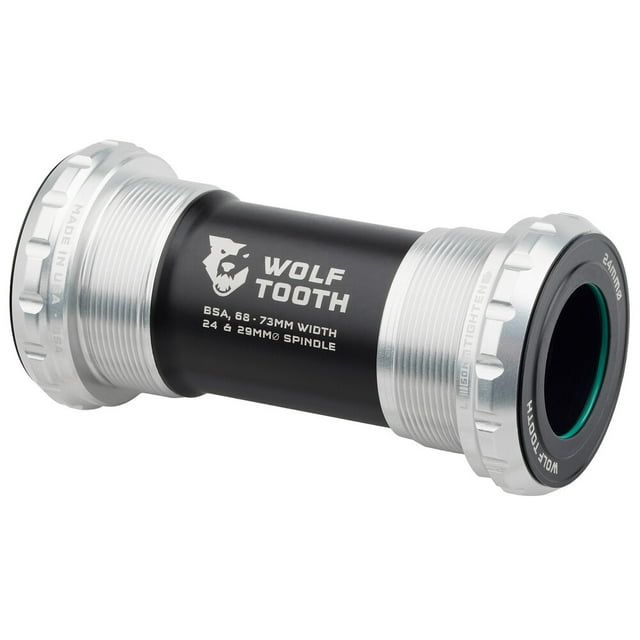 WOLF TOOTH : WOLF TOOTH BSA BOTTOM BRACKET - 24MM FOR SHIMANO : RAW SILVER : 24MM FOR SHIMANO