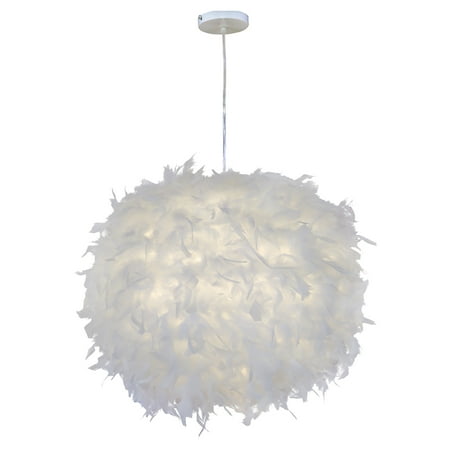 

Adjustable Length Coffee Shop Bedroom Feather Chandelier Home Decor Living Room