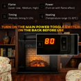 thumbnail image 4 of 31" Electric Fireplace with Mantel, Fireplace Console with Open Storage Shelf, Freestanding Indoor Heater with LED Log Flame, Remote Control, for Living Room, Bedroom, 4 of 8