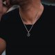 thumbnail image 4 of Collares con inicial de A-Z cuadrado para hombre, colgante geométrico de acero inoxidable con caja, Collar de cadena de cuerda, joyería de regalo, 4 of 4