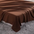 thumbnail image 4 of Super Soft 1800 Count Microfiber Flat Sheet, Durable and Anti-fading Bed Top Sheet with Hem, Queen, 102 x 90 Inches, Coffee, 4 of 5