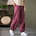thumbnail image 6 of Casual Pants for Women Elastic Breathable Loose Waist Pocket Casual Trousers, 6 of 6