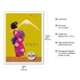 thumbnail image 2 of Tokyo Japan - KLM Royal Dutch Airlines - Vintage Airline Travel Poster by Koen van Os c.1950 - Master Art Print (Unframed) 9in x 12in, 2 of 4