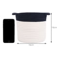 thumbnail image 2 of Unique Bargains Large Storage Baskets Cotton Rope Basket Woven Laundry Basket with Handle, 2 of 6