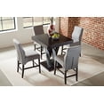 thumbnail image 2 of Mulberry Upholstered Counter Height Stools Grey and Cappuccino (Set of 2), 2 of 3