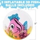 thumbnail image 2 of Pelotas de playa inflables con forma de pez ArtCreativity, juego de 3 para niños, 2 of 8
