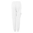 thumbnail image 6 of adviicd Cargo Joggers for Women High Waisted Scrub Joggers Draswstring Elastic Waist Stretchy Pants with Zip Pockets (White, XXL), 6 of 7