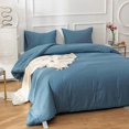 thumbnail image 3 of Blue Comforter Sets California King Women Dusty Blue Bedding Comforters Cal King Cotton Solid Color Lake Blue Quilts Men Greyish Blue Warm Blanket Adu, 3 of 4
