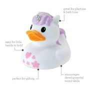 Infantino Fun Time Duck Baby Bath Toy, Squeezable Floating Duck, BPA-Free, Infant & Toddler Bath Toy, Unicorn