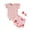 Pink, variant on Dooleck Ribbed Baby Clothes Floral Outfit Infant Bodysuit Onesies Bloomer Shorts Set