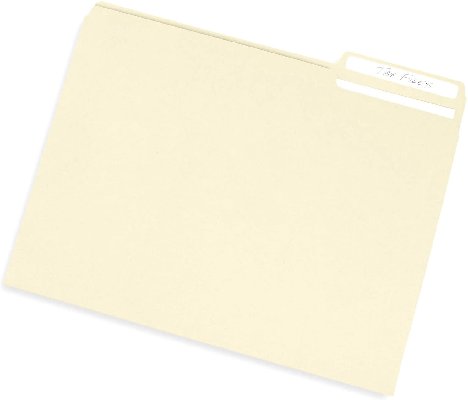 Manilla File Folders 8.5 x 11, 1/3 Cut Tab, Letter Size Vanilla folders, Great for Organizing and Easy File Storage, 100 Per Box (Manila)
