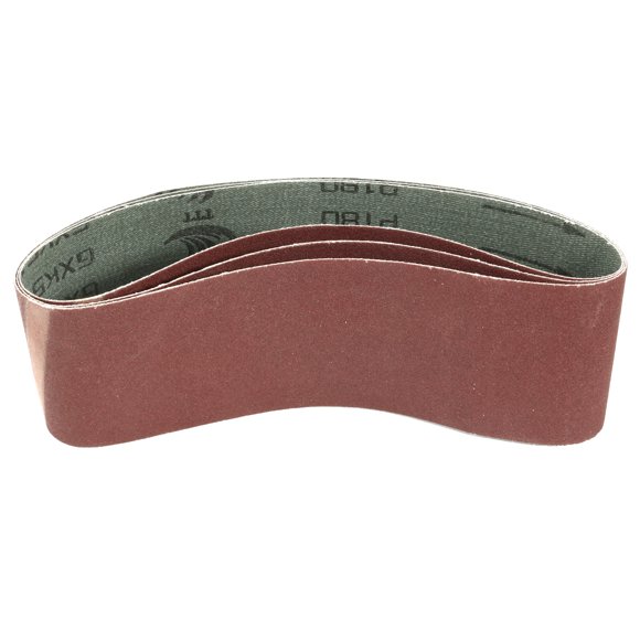 Cinturones de lijado de óxido de aluminio de 3" x 21" 180 Grit con costura encolada 3 paquetes