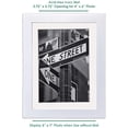 thumbnail image 3 of The Display Guys Set 6 White Solid Pine Wood 5x7 Picture Frames w/ 2 Mats for 4x6 Picture, Tempered Glass Display w/ Easel, 3 of 7
