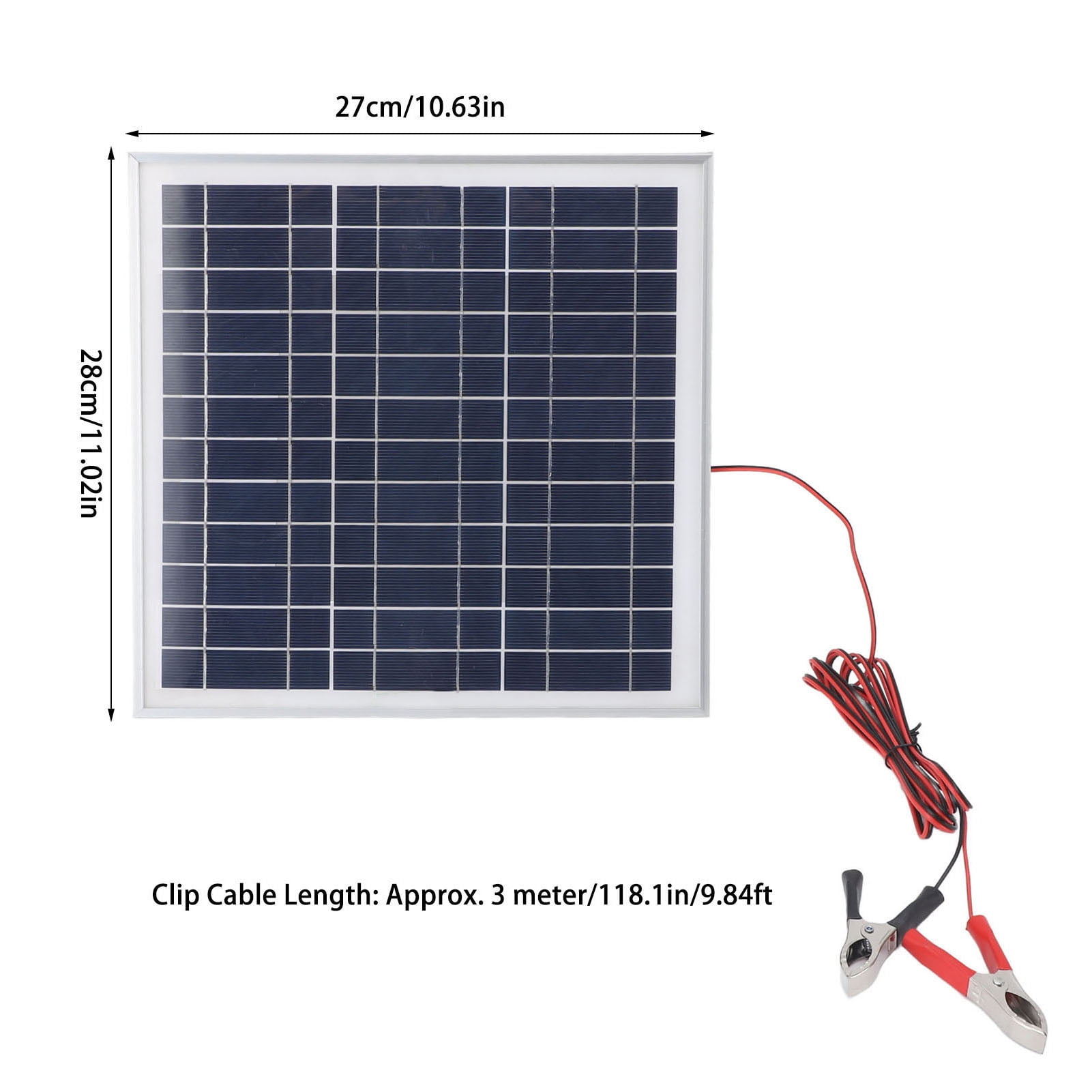 Elowen Solar Panel with Battery Clip Portable Solar Panel, 50W Solar Panel for Camping