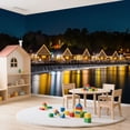 thumbnail image 4 of Wall Mural Peel and Stick Boathouse row philadelphia night historic architecture Self-Adhesive Wallpaper Removable Wall Decal Wall Sticker Home Decor for Living Room Bedroom 100"x144", 4 of 8