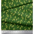 thumbnail image 3 of Soimoi Green Cotton Voile Fabric Leaves & Clover Floral Fabric Prints By Yard 42 Inch Wide, 3 of 3