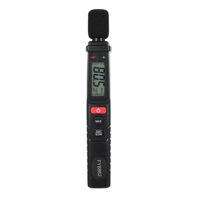 Lepmerk High-Precision Portable Noise Meter FY8862 - Digital Sound Level Tester with A-Weighting, Fast/Slow Mode, 30-130dB Range, Compact Design for Home, Office, and Industrial Use (Battery Not