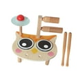thumbnail image 4 of Lipstore Baby Music Drum Toy Musical Toy Motor Skill Wooden Percussion Instrument Wooden Music Instrument for Ages 12+ Month Years Old Owl, 4 of 8