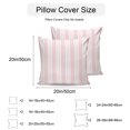 thumbnail image 2 of Striped Pink Outdoor Pillow Covers 26x26 Inch Throw Pillow Covers Set of 2 Waterproof Decorative Pillow Cases Farmhouse Line Stripes Classic Cushion Covers for Patio Furniture Garden Couch Sofa, 2 of 8