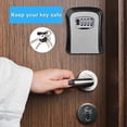 thumbnail image 3 of Wall mounted key safe, outdoor key lock box, key box with 4 digit combination, waterproof security lock box, outdoor key safe for home, garage, school, 3 of 5
