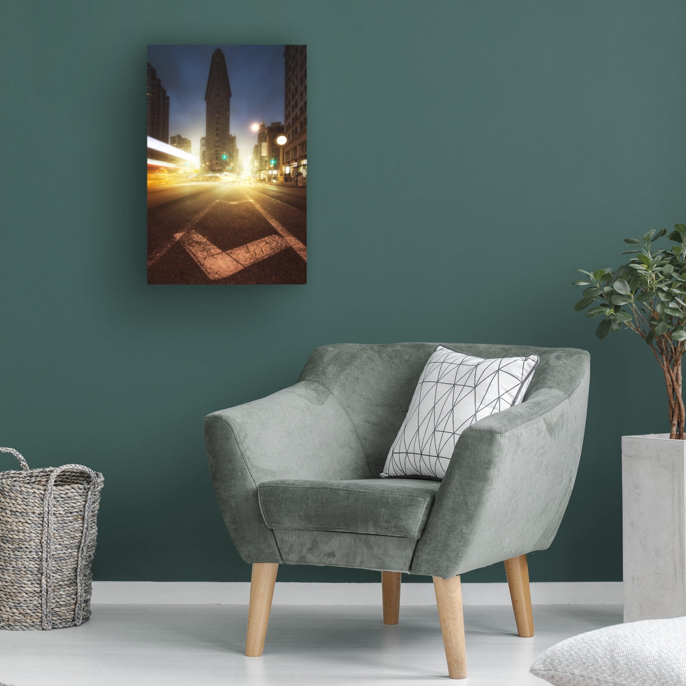 Canvas Wall Art - David Martin Castan 'New York Flat Iron Photography' Wall Art for Living Room, Bedroom, or Office D?cor by Trademark Fine Art - 22 x 32 Inches