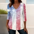 thumbnail image 7 of 250th American Flag Shirts Women 4th of July V-Neck 3/4 Sleeve Patriotic T-Shirt 2026 Independence Day Tops, 7 of 7
