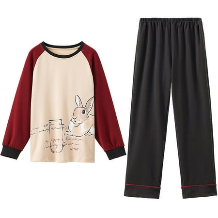 

Pajamas for Women Women Fashion Print Sets Wear Lounge Wear Pocket Home Sleep Set Tops+Pants