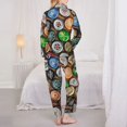 thumbnail image 5 of Bingfone Womens Pajama Sets Beer Caps Print,Long Sleeve Loungewear Pajamas Set-X-Large, 5 of 9