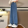 thumbnail image 7 of JTieacloth Girls Jeans Girls Fashion Flare Denim Pants Wide Leg Bootcut Style Soft Lined Winter Trousers For Teen Youth Casual Comfort Fit,Sizes 10-11 Years, 7 of 7