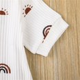 thumbnail image 6 of TOOYOU Baby Girl Bodysuits Cheap Toddler Girl Onesies Short Sleeved Rainbow Print Jumpsuit Summer Cozy Baby Girl Romper Black Size 12-18 Months, 6 of 7
