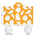 thumbnail image 3 of Wearable Blanket,Kawaii Halloween Ghosts Pattern Hooded Wearable Flannel Blanket for Adults & Teens,Winter Poncho Shawl Wrap Cape Cozy Anti-Pill,60"x80", 3 of 5