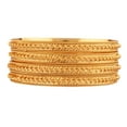 thumbnail image 1 of Efulgenz Traditional Wedding Bridal Indian Bangle Set Gold Tone Bracelet Bangle Jewelry for Women (6 Pcs) Size 2.4, 1 of 7