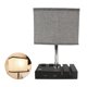 thumbnail image 3 of Lámpara De Mesa Lámpara De Escritorio Moderna Con 2 Puertos Usb Y Bombilla Lámpara De Noche Con 2 Salidas De Ca De Tres Orificios Y Pantalla De Lino Para Dormitorio matsuzay HA016304-00, 3 of 7