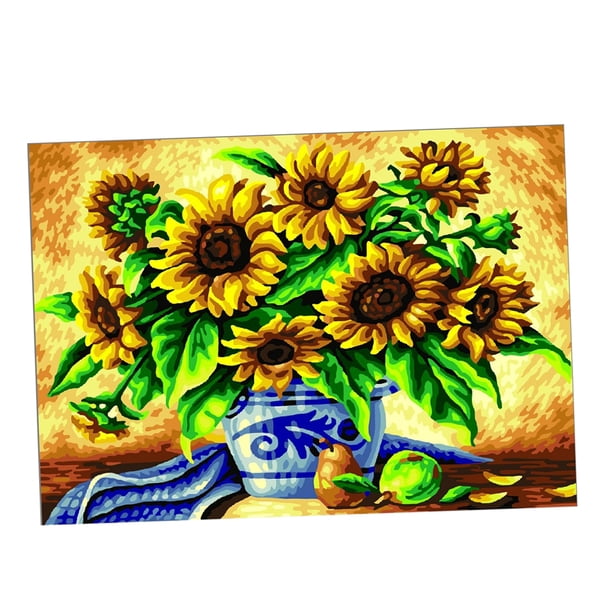 Pintura de bricolaje por números BLESIY Girasol 50 x 40 cm