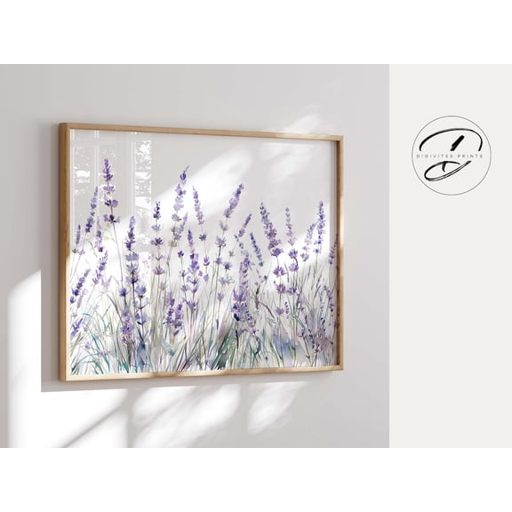 Lavender Wall Art, Nursery Wall Art, Floral Wall Art, Nursery Decor Girls, Pastel Purple Bedroom Decor, Boho Nursery Decor Home Decor #160, Unframed Poster Size 8x12