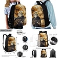 thumbnail image 2 of ZUXONGSY Elk Cross Dove Print Backpack for Boys Girls School Bag with Lunch Bag Pencil Case and Water Bottle Holder Set Kids 4 in 1 Bookbag Back Packs Satchel Travel Rucksack with Zipper Pocket, 2 of 6