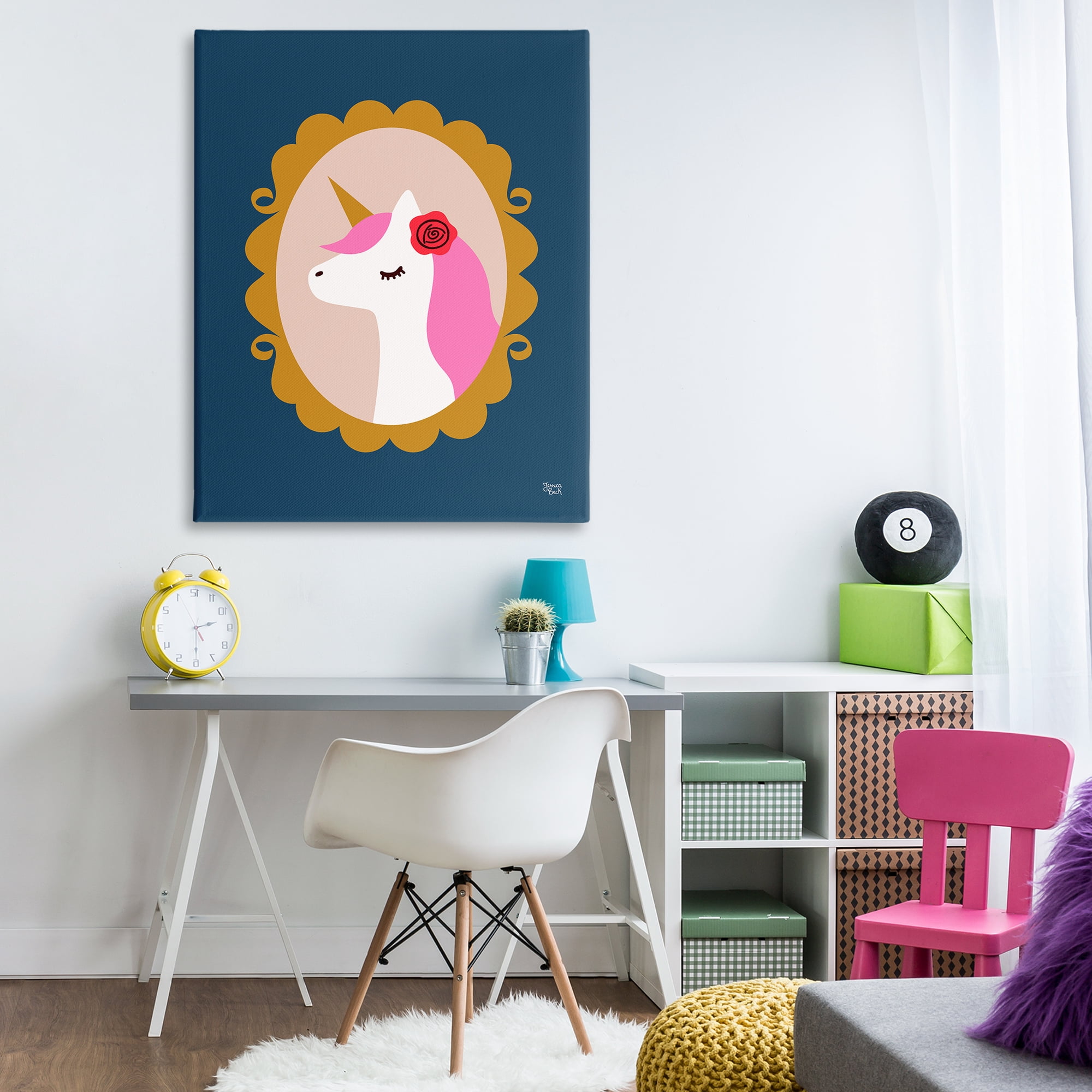 Stupell Industries Chic Unicorn Portrait Fantasy & Sci-Fi Painting Wrapped Canvas Art Print Wall Art, 36 x 48