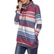thumbnail image 5 of Sudadera con capucha y cuello vuelto para mujer, con patchwork, manga larga y cordón ajustable METRO, 5 of 9