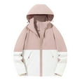 thumbnail image 2 of Waterproof Jacket Wind Breaker Ndbuld Women's Solid Color Detachable Cap Breathable Thin Sunscreen Coat Jacket Rollbacks White L, 2 of 3